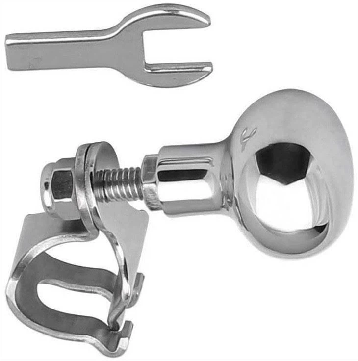 Boat Parts Steering Wheel Knob Turning Maneuvering Control Knob Stainless Steel Power Handle Spinner Knob