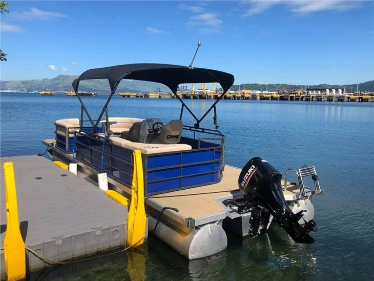 DIY Build Boat Aluminum Pontoons Float For Pontoon Boat With Flooring Corss Channel